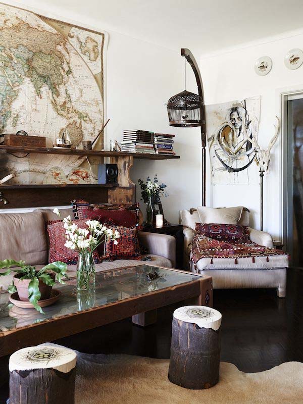 2. Bohemian-Chic-Living-Rooms-14-1-Kindesign